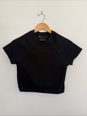 ASOS Black Ribbed Crop Top